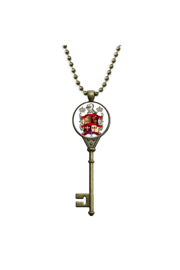 armor emblem medieval knights of eu key necklace pendant tray embellished chain