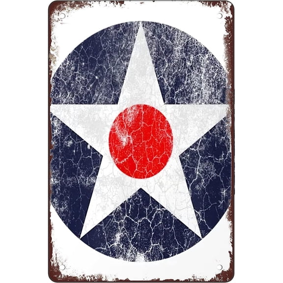 army air corps roundel us air force insignia 8x12 Inches Retro Vintage Decor Sign Metal Tin Sign Home Bar Wall Decor
