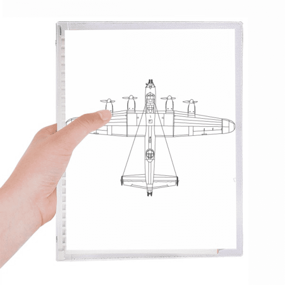 army aircraft line notebook loose diary refillable journal statiry
