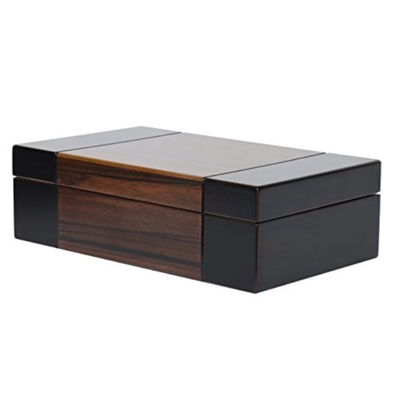 arolly bela dark wood valet travel case jewelry organizer storage box dimensions 10 x 6 x 3 inche