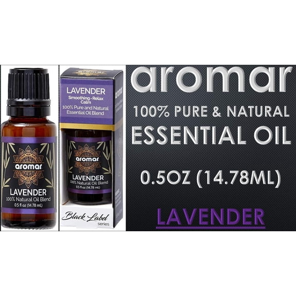 aromar Black Label series 100% Pure and Natural Essential Oil Blend 0.5oz/14.78mL Pick Yours (Lavender (Smoothing, Relax, Calm))