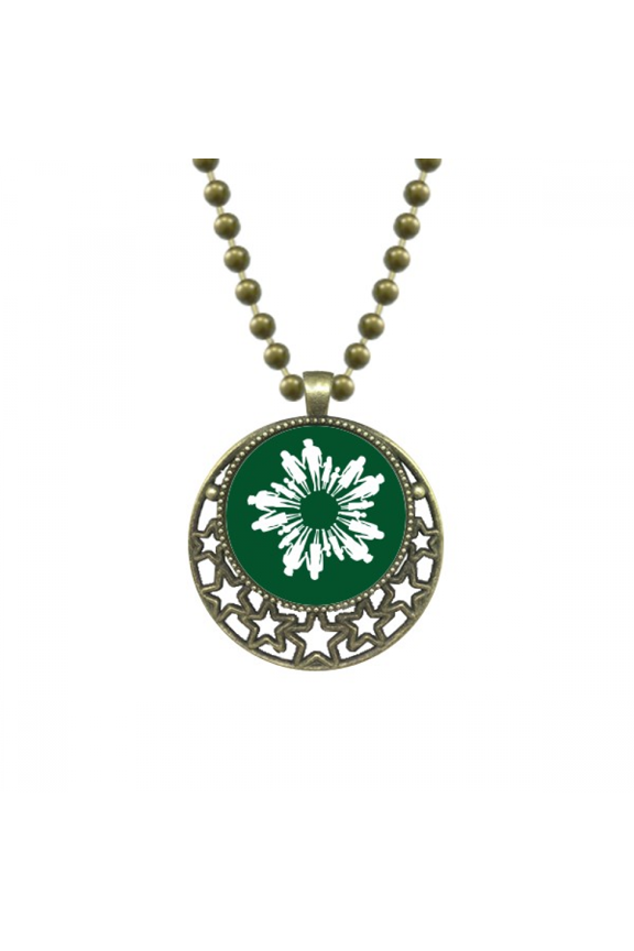 around hand faly unity art deco fashion pendant star necklmoon chain jewelry