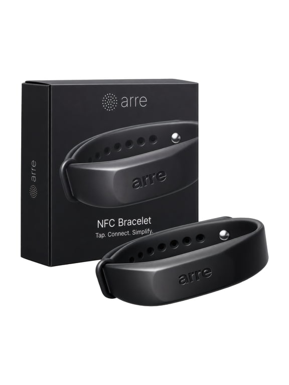 NFC Bracelet Instantly Share Your Info, Contactless Digital Card, Adjustable, Waterproof, No App Required