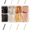 thumbnail image 1 of arricraft 64g Opaque Glass Bugle Beads, 30mm/20mm Bugle Seed Beads, Tube Loose Beads for Jewelry Making- Metallic Color, 1 of 5
