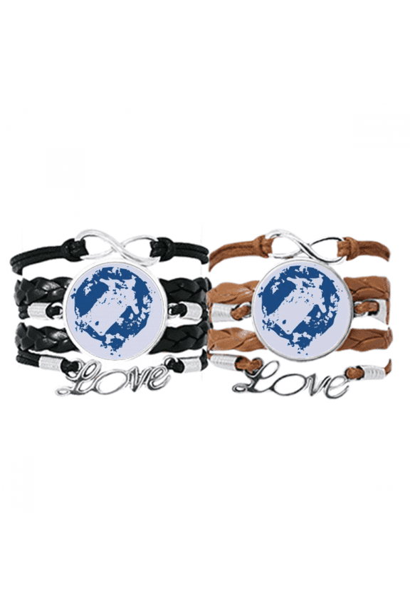 arrow simple design round illustration pattern bracelet hand strap leather wristband double set