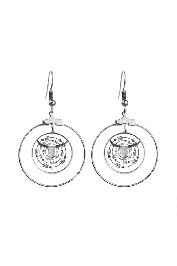 arrows horns radiate around earrings dangle hoop jewelry drop circle