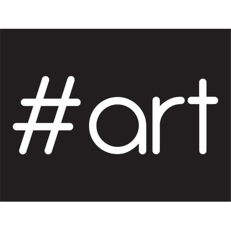 #art Hashtag (2 Pack) Vinyl Decal Sticker | Cars Trucks Vans SUVs Windows Walls Cups Laptops | White | 2 - 5.5 Inch Decals | KCD2236