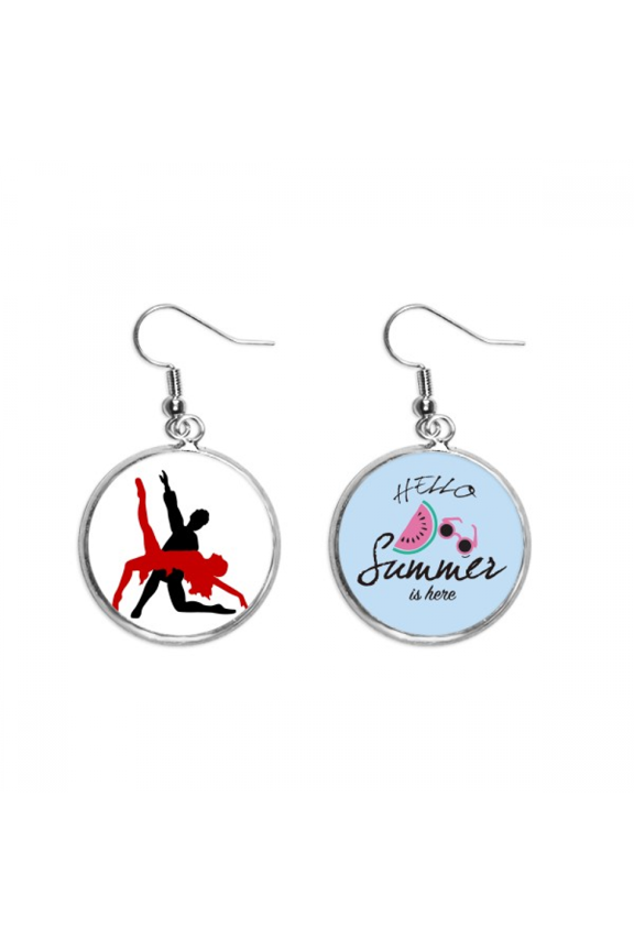 art duet dance social dancing earring drop summer watermelon earring wear