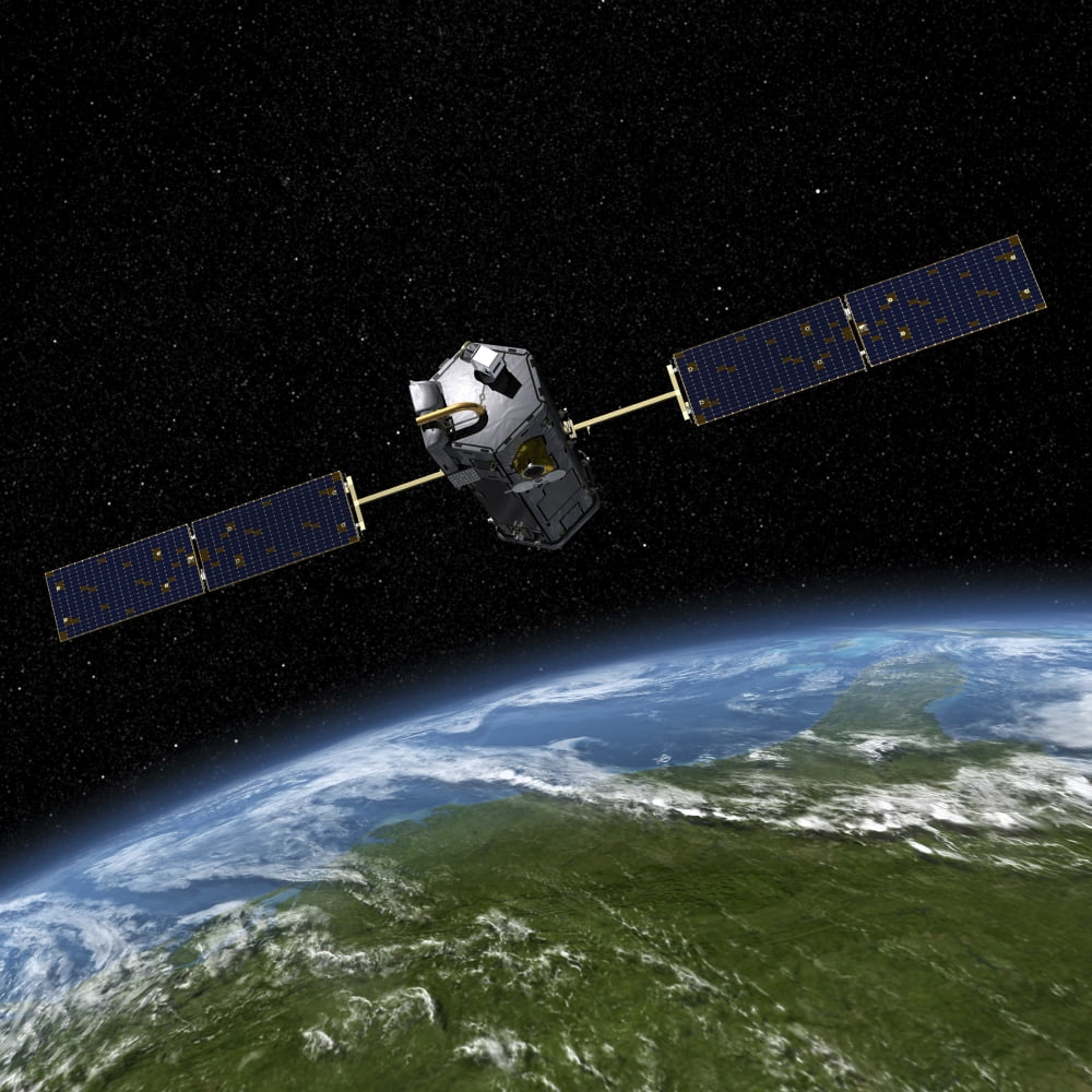 This is an artist?Ø¬æ¬¥?Ø¬æ¬†?Ø¬æ¬¥s concept of the Orbiting Carbon Observatory Canvas Art - Stocktrek Images (28 x 28)