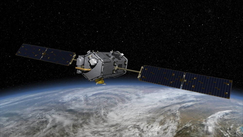 This is an artist?Ø¬æ¬¥?Ø¬æ¬†?Ø¬æ¬¥s concept of the Orbiting Carbon Observatory Canvas Art - Stocktrek Images (38 x 21)