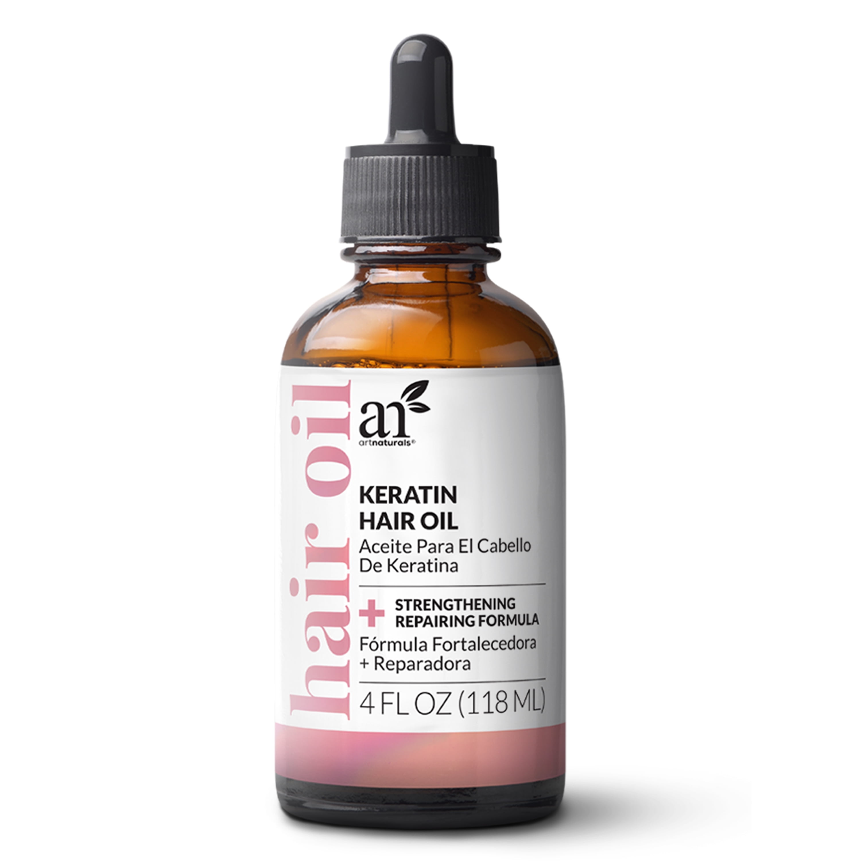 Artnaturals Keratin Hair Oil Invigorating Nourishing Treatment for Hair & Scalp Targeting Dryness Damaged Hair Split Ends All Hair Types (4oz)