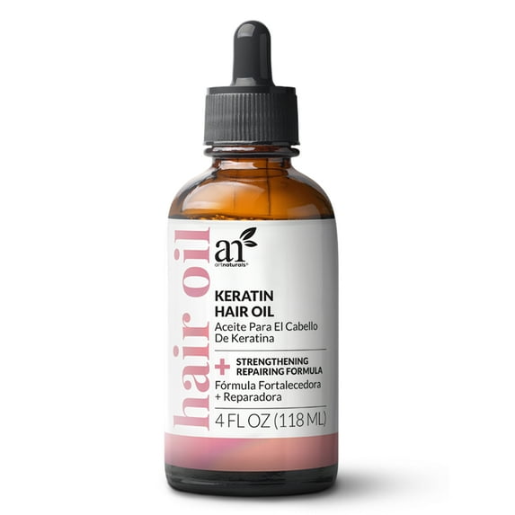 Artnaturals Keratin Hair Oil Invigorating Nourishing Treatment for Hair & Scalp Targeting Dryness Damaged Hair Split Ends All Hair Types (4oz)