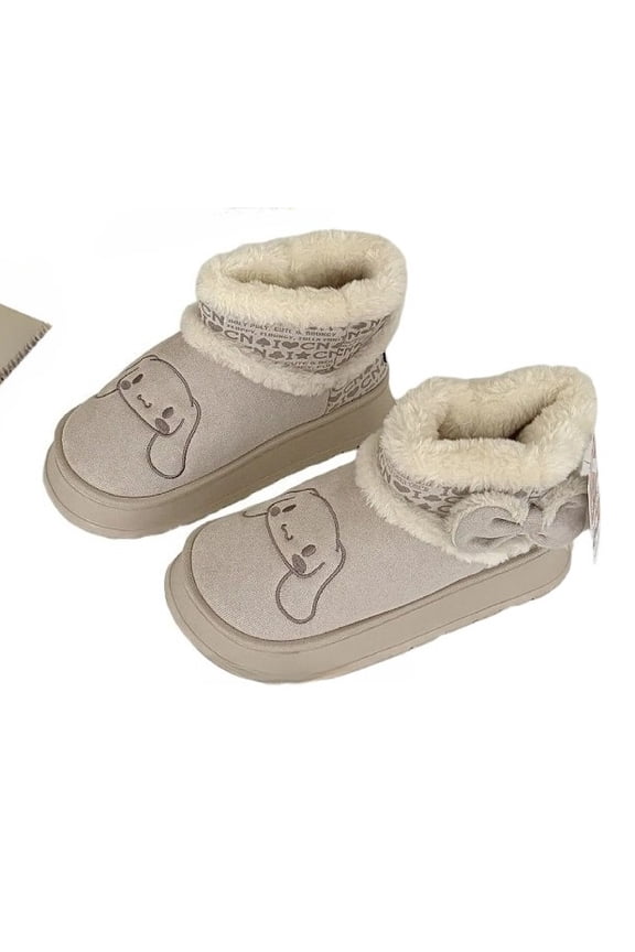 artoon cute cotton shoes creative Kawaii winter warm non-slip snow boots gift wholesale