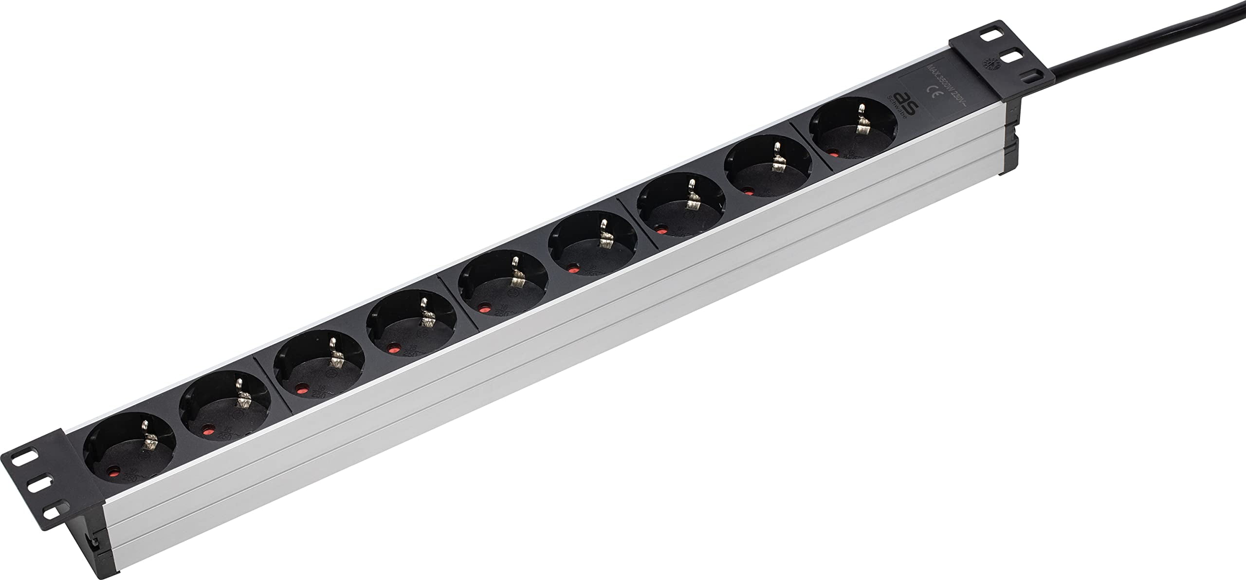 as - Schwabe 9-way socket strip 19 inch rack, for universal ...