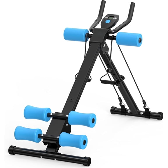 asdfgh Workout Machine Adjustable Ab Trainer Machine Foldable Ab Cruncher Strength Training Equipment for Home Gym, Full Body Workout Equipment 440 LBS
