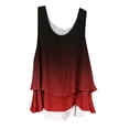 thumbnail image 1 of asdoklhq 2025 Summer Fall Womens Tops Clearance under $5 Women's Sleeveless Summer Casual Round Neck Printing Sleeveless Vest Tops Blouse Wine L, 1 of 5