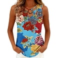 thumbnail image 1 of asdoklhq 4th Of July Shirts Tshirts Sleeveless Tops Women's Casual Independence Day Sleeveless Round Neck Multicolor M, 1 of 6