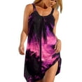 thumbnail image 1 of asdoklhq Beach Dresses for Women Hawaiian Tropical Print Sling Mini Dress Summer Loose Comfy Boho Sundress, 1 of 6