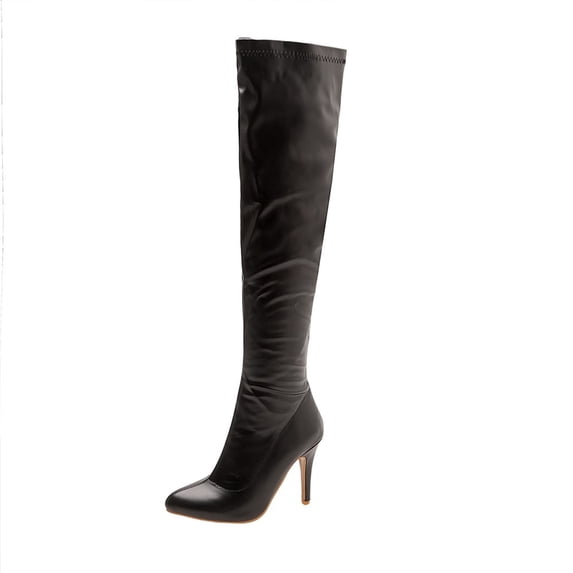 asdoklhq Boots Under $15,Women's Boots Heel Pointed Toe Side Zipper Boots Over The Knee Boots