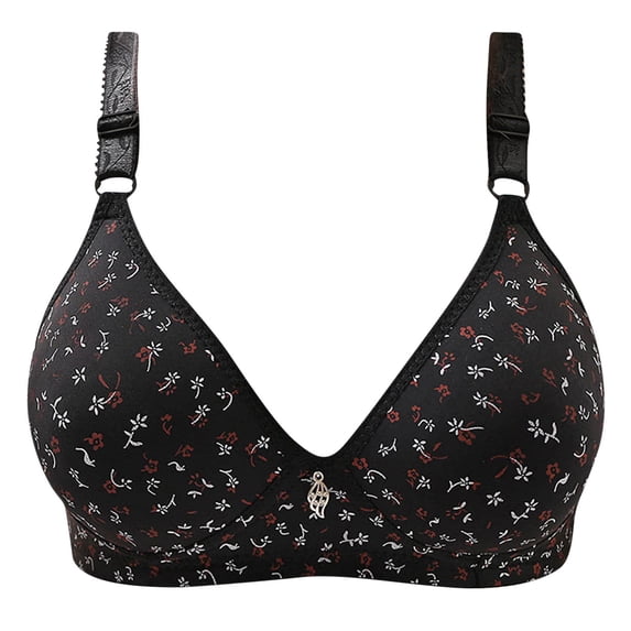 asdoklhq Bras for Women Plus Size Clearance,Woman's Printing Gathered Together Daily Bra Underwear No Rims