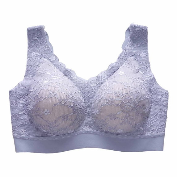 asdoklhq Bras for Women Womens Plus Size Clearance $5,Women's Seamless Lace Latex Sports Bra Comfortable Breathable Base Top Underwear