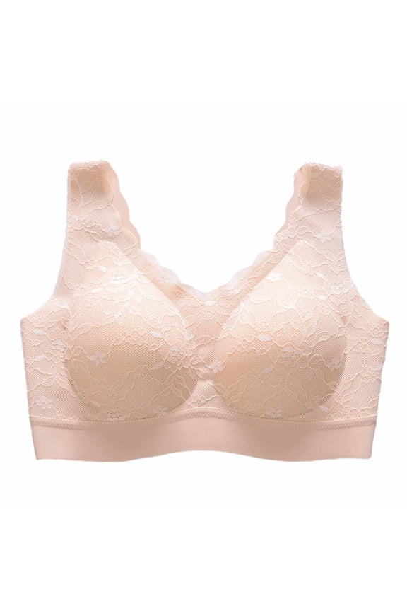 Bras for Women Womens Plus Size Clearance $5,Women's Seamless Lace Latex Sports Bra Comfortable Breathable Base Top Underwear