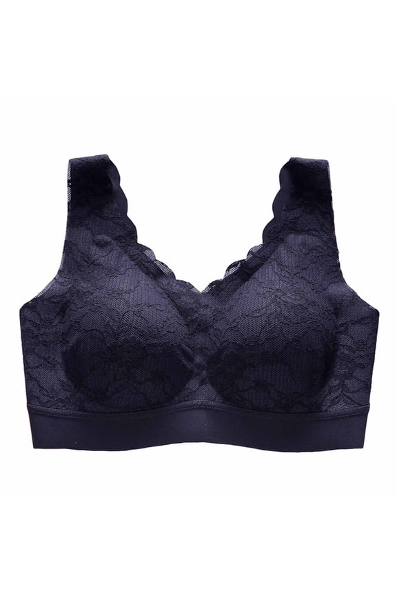 Bras for Women Womens Plus Size Clearance $5,Women's Seamless Lace Latex Sports Bra Comfortable Breathable Base Top Underwear