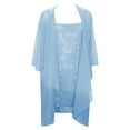 thumbnail image 1 of asdoklhq Cardigans for Women Plus Sizes,Women's Two Pieces Charming Solid Color Mother of The Bride Lace Dresses, 1 of 5