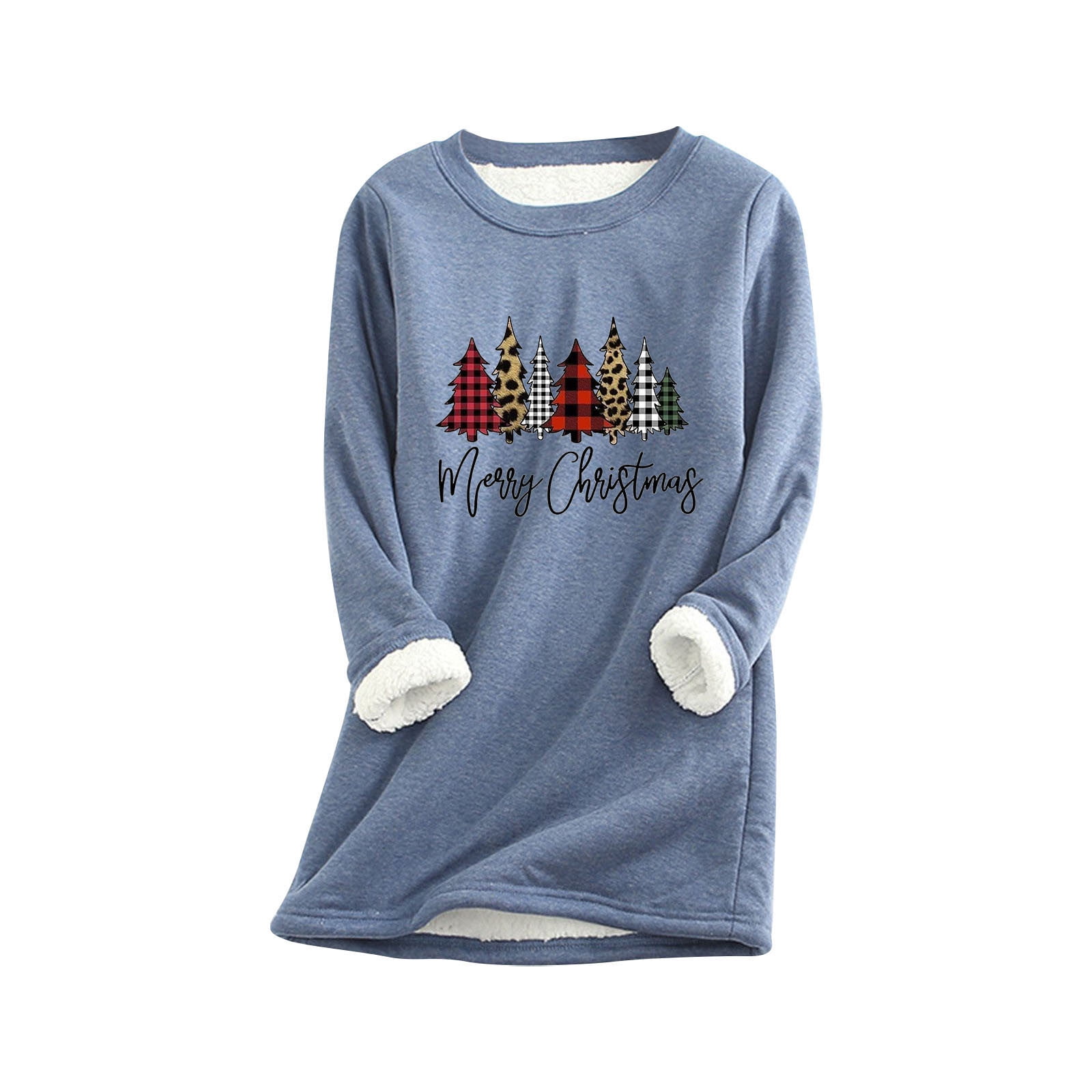 Full Size Christmas Element Round Neck Top and Pants Set