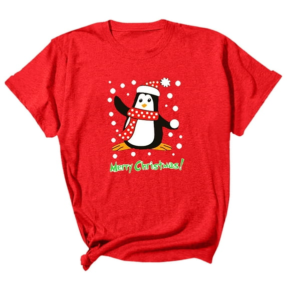 asdoklhq Christmas Clearance Clothing Under $5.00,Women Casual Short Sleeve Loose Animal Print Summer Shirts Tops