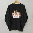 thumbnail image 1 of asdoklhq Christmas Oversized Sweatshirt for Women Round Printed Loose Fitting Sweatshirts Long Sleeve Hoodless Sweatshirts Black M, 1 of 4