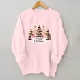 thumbnail image 1 of asdoklhq Christmas Oversized Sweatshirt for Women Round Printed Loose Fitting Sweatshirts Long Sleeve Hoodless Sweatshirts Pink L, 1 of 4