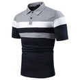 thumbnail image 1 of asdoklhq, 2026 Summer Fall Mens Tops under $5 Fashion Personality Men's Casual Slim Short Sleeve Patchwork T Shirt Top Blouse,Gray XXL, 1 of 4