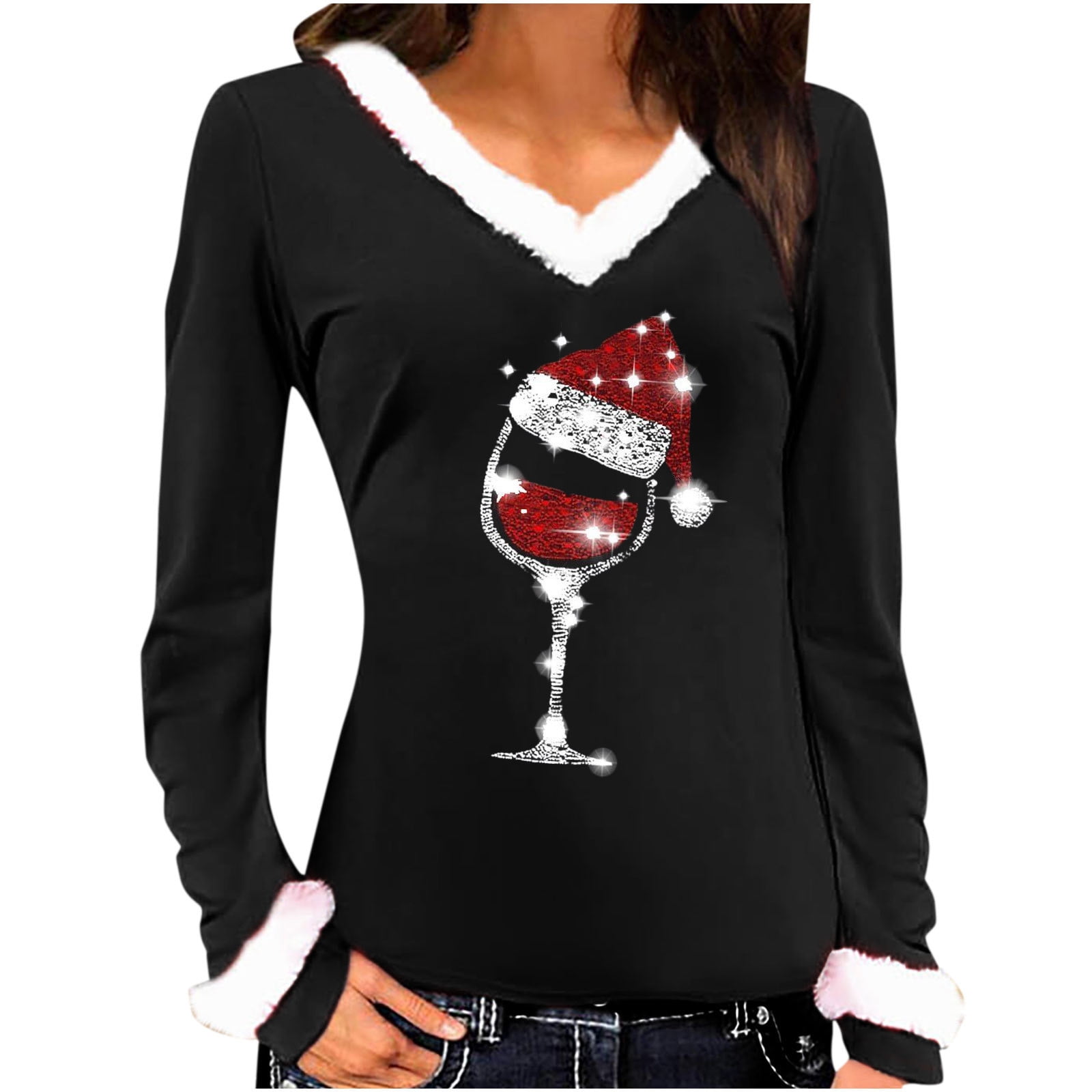asdoklhq Clearance Plus Size Christmas Clothing,Women Sexy Christmas
