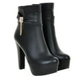 thumbnail image 1 of asdoklhq Clearance Women Shoes Under $10,Women Retro Flat Bottom Shoes Casual Boots Plus Size Slip On Double Zipper Shoes, 1 of 9