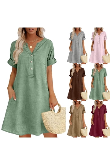 walmart mint green dress Baberdicy Long Dress Women's Summer Casual Flutter Short Sleeve Crew Neck Smocked Elastic Waist Tiered Midi Dress Maxi Dress for Women Mint Green,