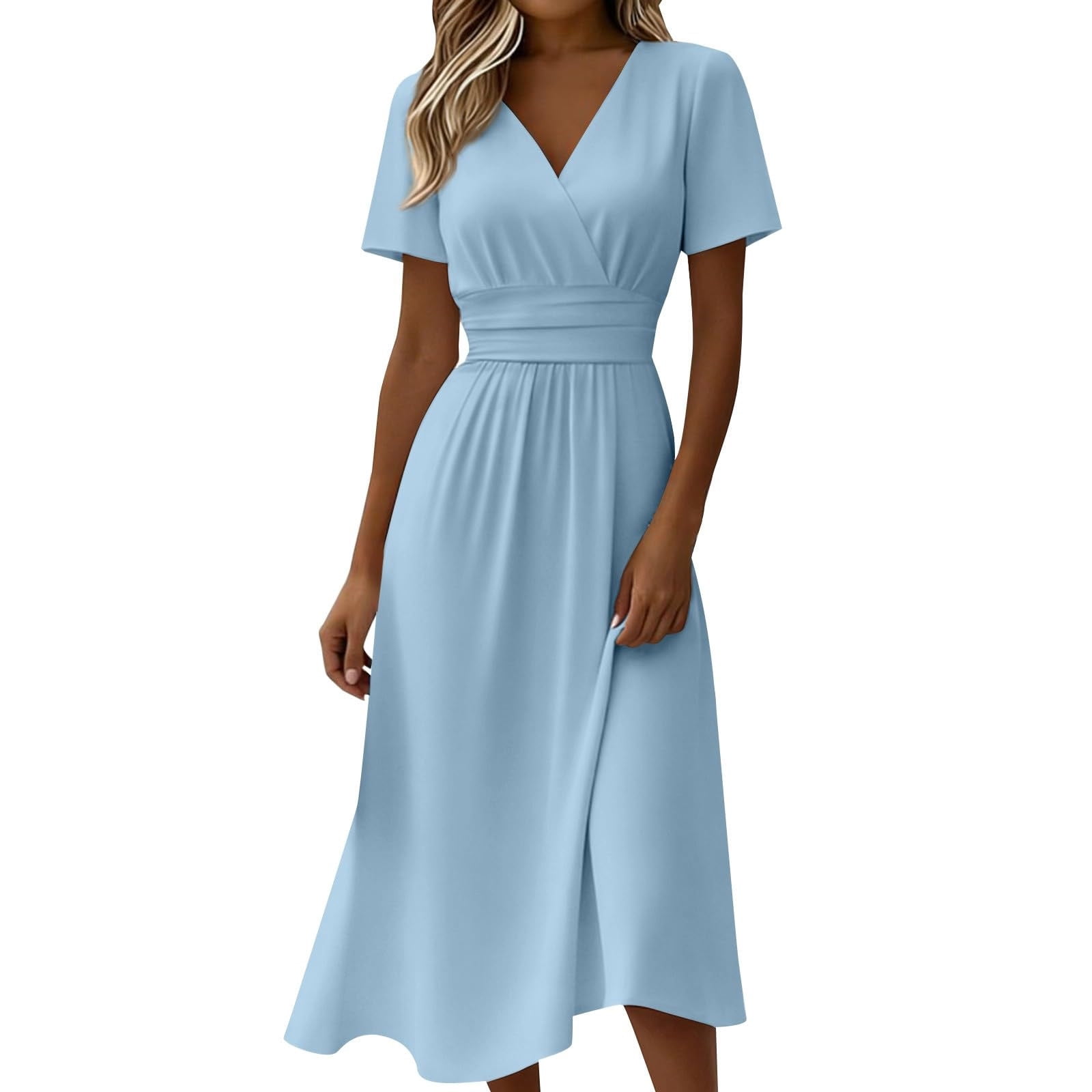 light blue dresses for mother of the bride Zapakasa Women Sparkly Long Floral Beaded Dress Mermaid V-Neck Mother of the Groom Dress The sleeves are also short enough to cover and not to make one strain when moving asdoklhq Cocktail Dresses for Lady