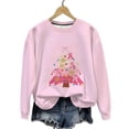 thumbnail image 1 of asdoklhq Crewneck Sweatshirts Womens Christmas Print Oversized Sweatshirts Fall Long Sleeve Sweatshirt Red M, 1 of 7