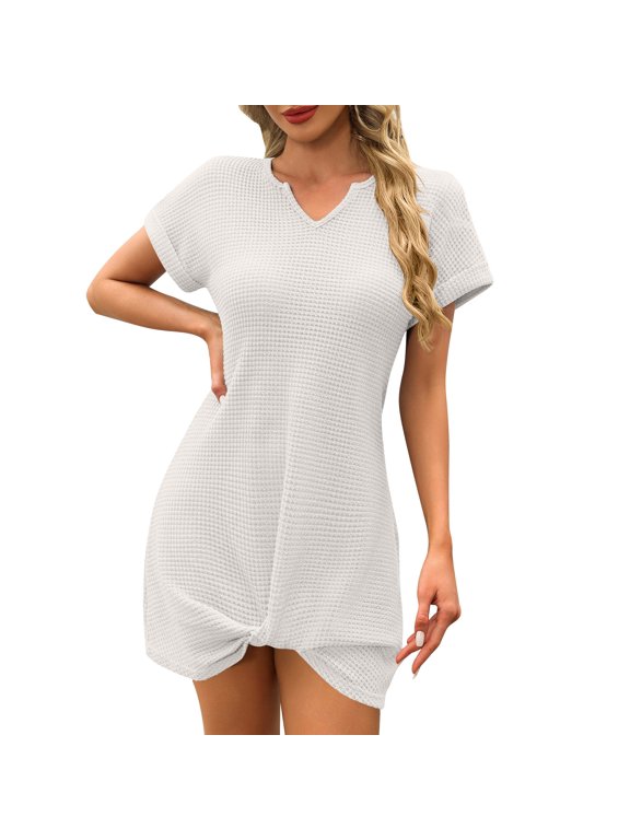 Dress Shirts for Women Beach Smock Hand Crochet Floral Patchwork Fringe Swimsuit with Beach Skirt Beige S