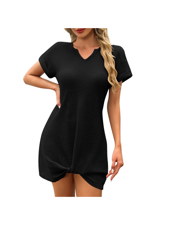Dress Shirts for Women Beach Smock Hand Crochet Floral Patchwork Fringe Swimsuit with Beach Skirt Black 2X