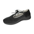 thumbnail image 1 of asdoklhq Flat Shoes for Women Women's Ladies Shoes Casual Daily Buckle Closed Toe Platform Sneakers Black 41, 1 of 4