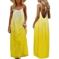 thumbnail image 1 of asdoklhq Formal Dresses for Women Prom Dresses Summer Dress for Women Fashion Sleeveless Backless Cami Dresses Spaghetti Strap Flowy Long Sundress withback Yellow S, 1 of 9