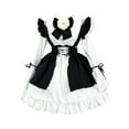 thumbnail image 1 of asdoklhq Kaftan Dresses for Women Cute Japanese Maid Outfit with Matching Girl Dress Women's Clothing Set Black M, 1 of 4