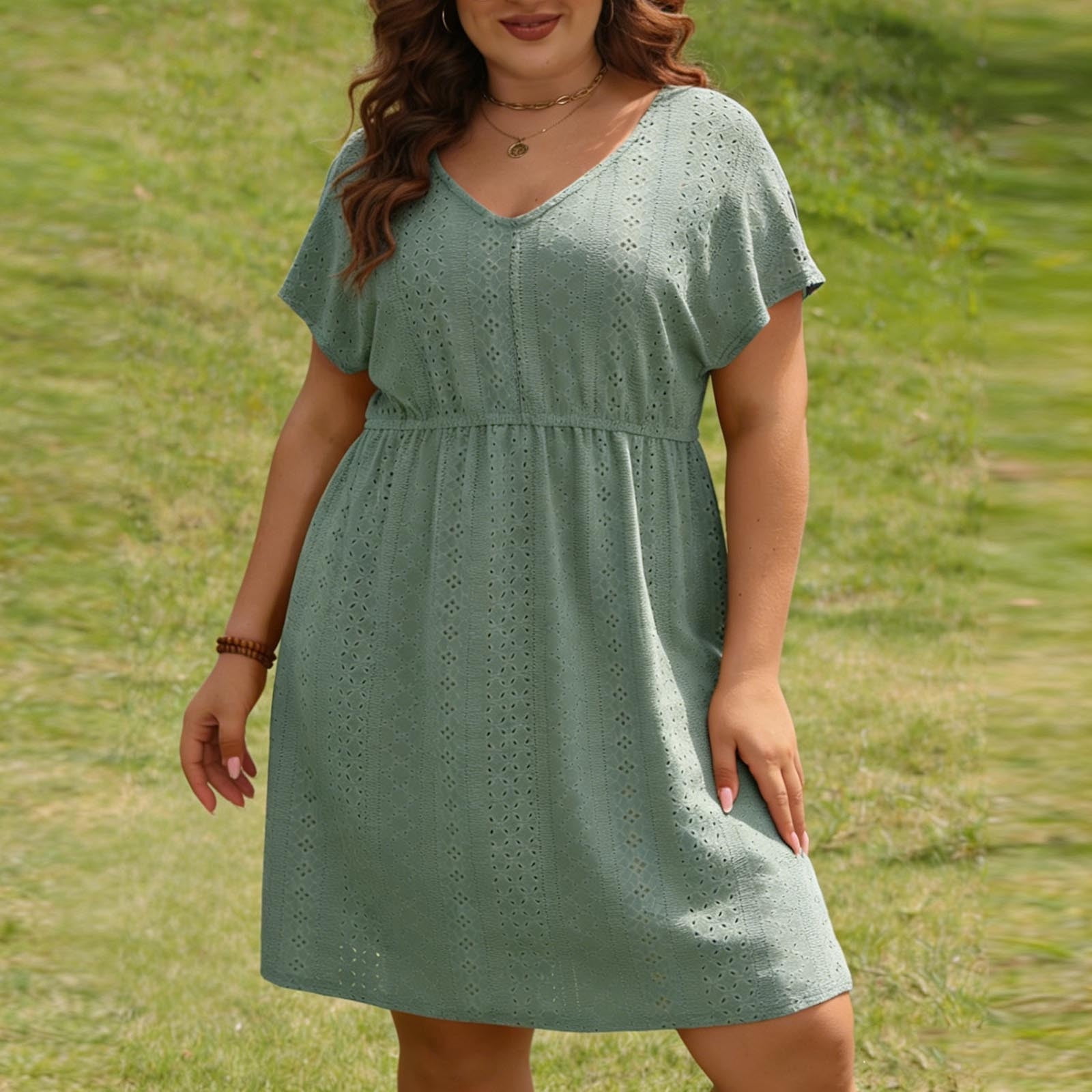 green midi dress with sleeves Wintergreen Garden cf-color-picture-color-c Size:XL - 16/18 RAT & BOA ANTOINETTA everyday versatility.