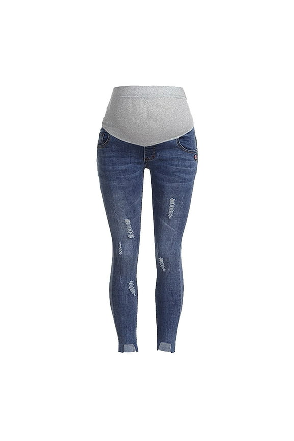 Maternity Clothes for Women Clearance,Women Solid Color High Waist Jeans Flares Ankle Pants Trouser