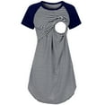 thumbnail image 1 of asdoklhq Maternity Clothes for Women,Short Sleeve Striped Nursing Breastfeeding Sleepwear Dress, 1 of 9
