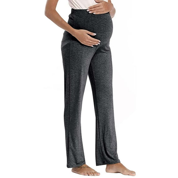 asdoklhq Maternity Clothes for Women,Versatile Soft And Comfortable Yoga Maternity Pajamas Pure Color Pregnant Pants