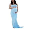 thumbnail image 1 of asdoklhq Maternity Dress,Women Pregnants Photography Props Sleeveless Mop The Floor Maternity Solid Dress, 1 of 3