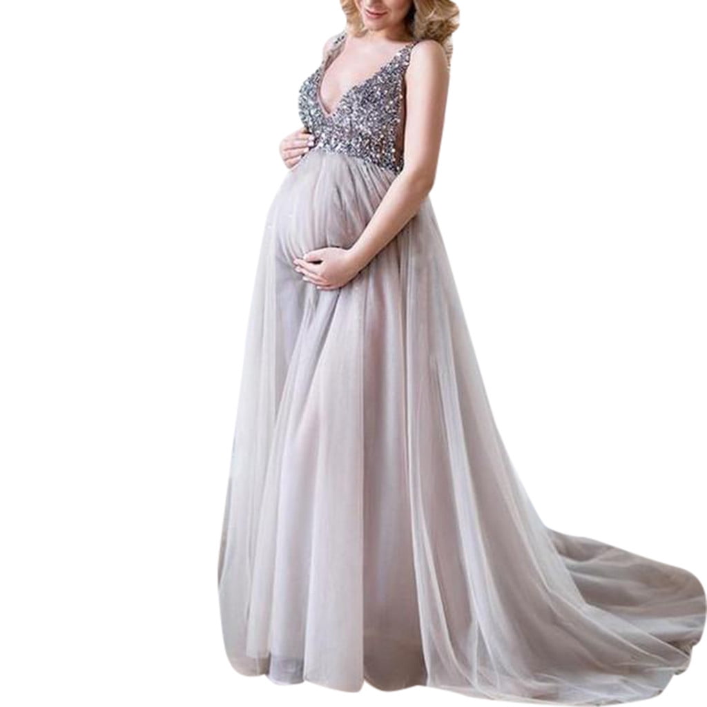 open lace back dress Kimi Tulle Mermaid Maternity Dress