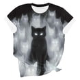 thumbnail image 1 of asdoklhq Plus Size Halloween Tshirt for Women Cotton Women's Halloween Printed Short Sleeved Round Neck Top/shirt Multicolor 4X, 1 of 5
